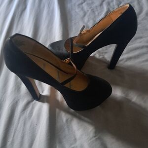 BLACK PLATFORM MARY JANES